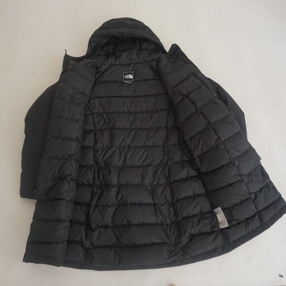 The North Face Black Puffer Belted Zip Up Winter Coat Large - Picture 15 of 15